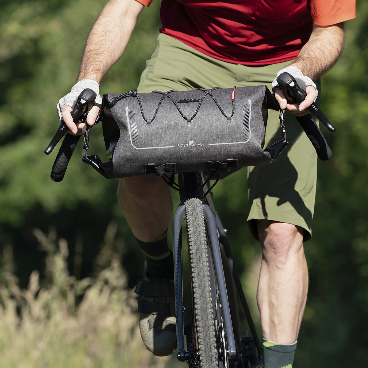 KLICKfix Lenkertasche Bikepack Waterproof 6-12L - grau