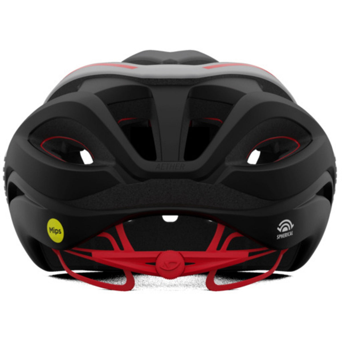 Aether Spherical MIPS Bicycle Helmet - matte black/white/red