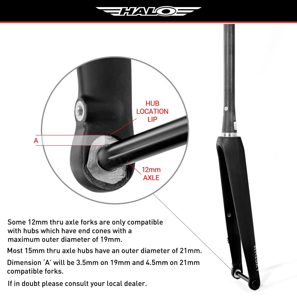 Adattatore passante da 15 a 12 mm - nero