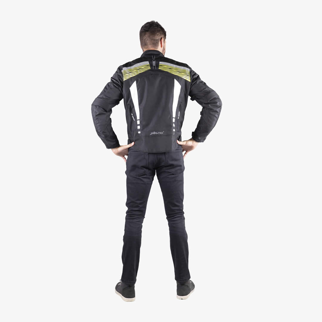 Sport Jacke RS-400-ST 3.0 schwarz-weiss-neon gelb