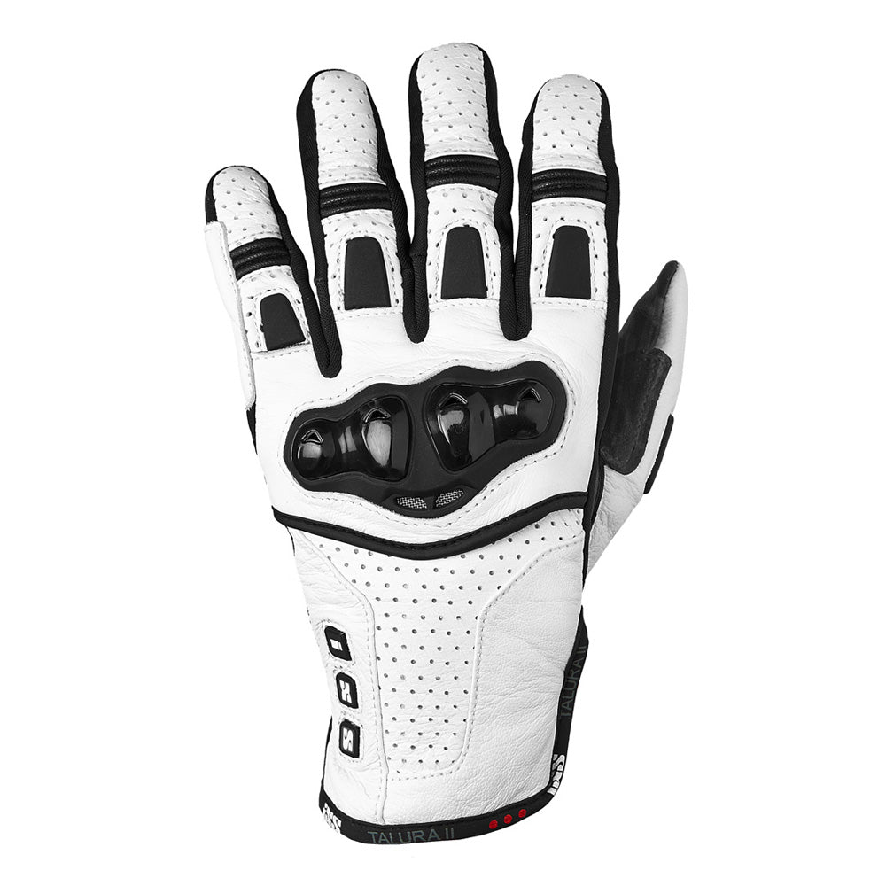 Talura II Motorrad-Handschuh white black