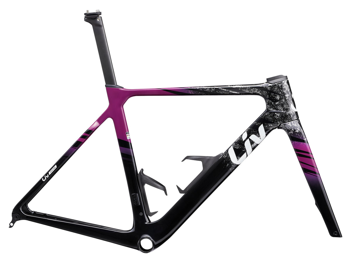 EnviLiv Advanced SL Rahmenset - Aubergine / Raw Carbon Liv