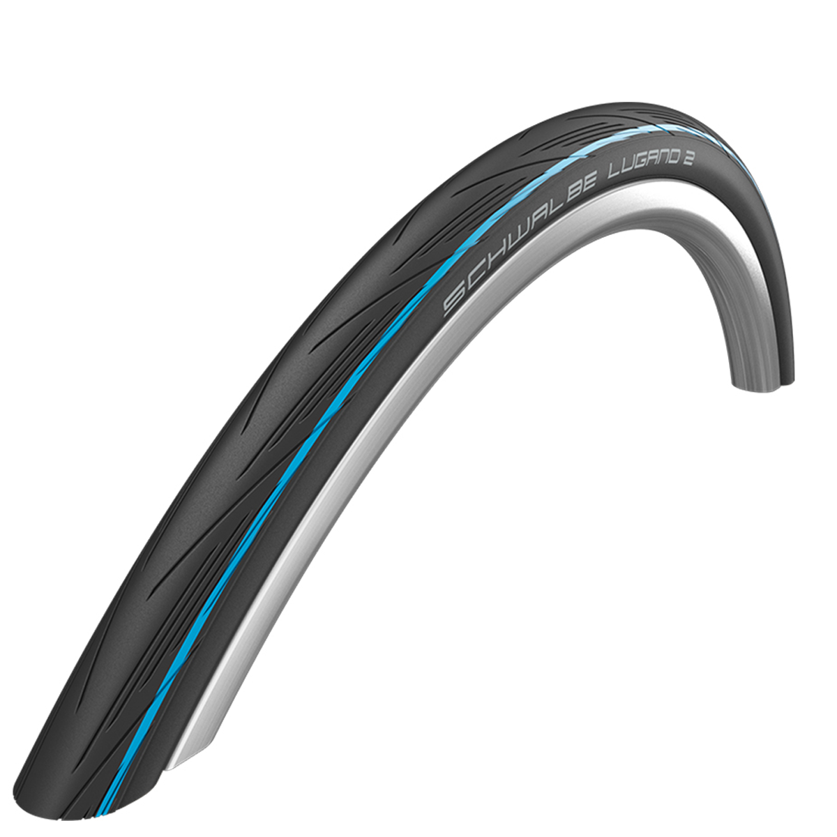 Lugano II Faltreifen - 25-622 (700x25C) - KevlarGuard - Blauer Streifen