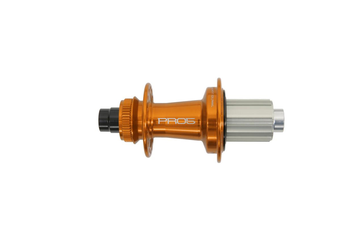 Pro 5 Hinterradnabe 32 Loch - Centerlock - orange - Shimano Aluminium Freilauf