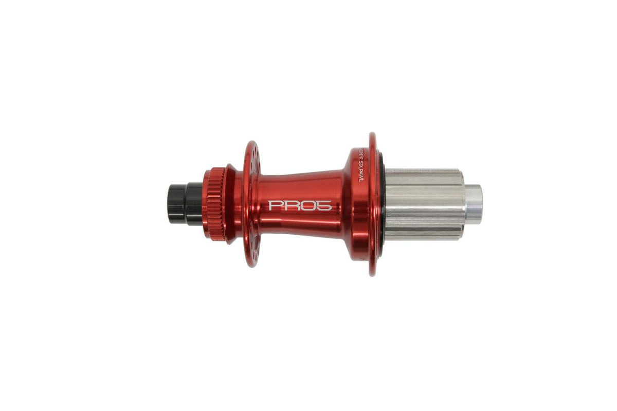 Pro 5 Hinterradnabe 32 Loch - Centerlock - rot - Shimano Stahl Freilauf