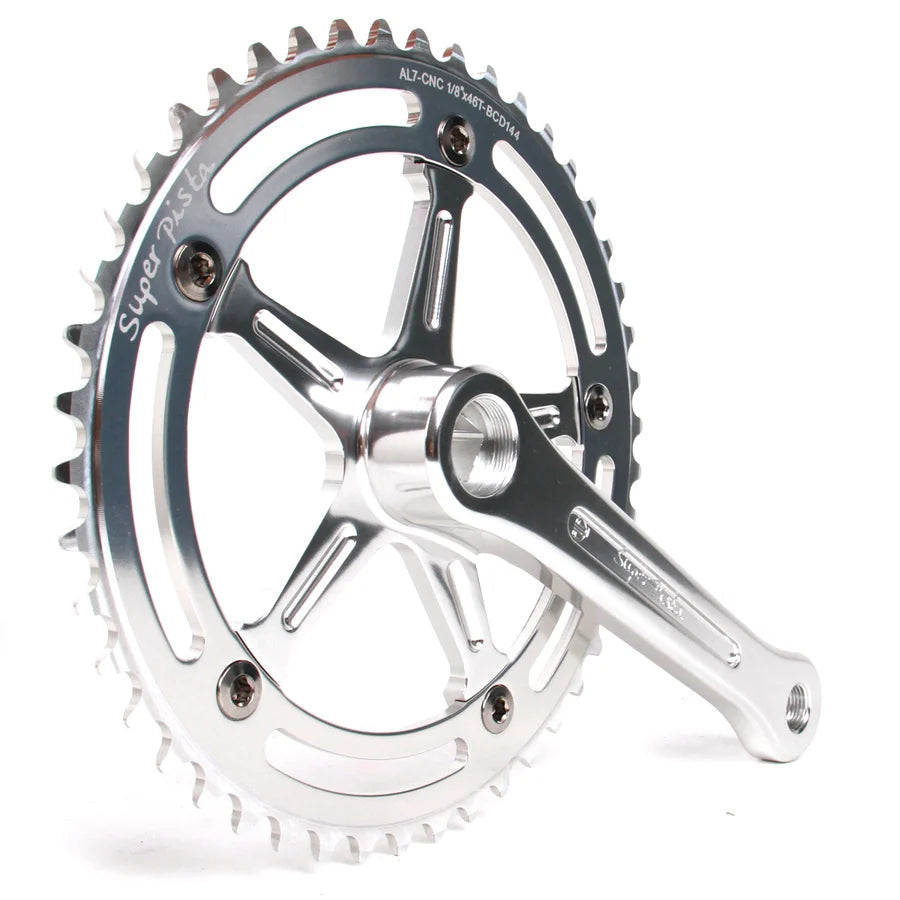 Super Pista crankset 165mm - silver