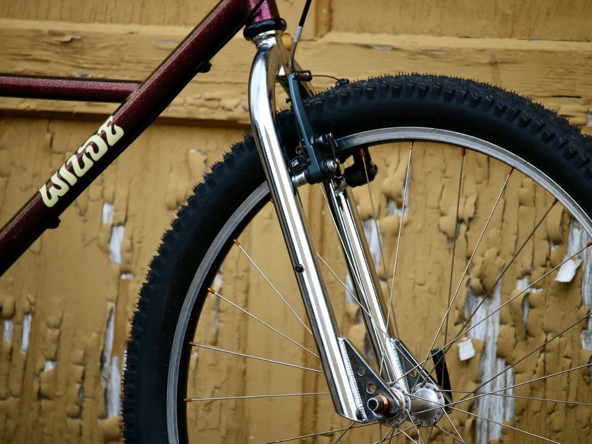 Moto Cruiser Starrgabel für Felgenbremse - Chrom