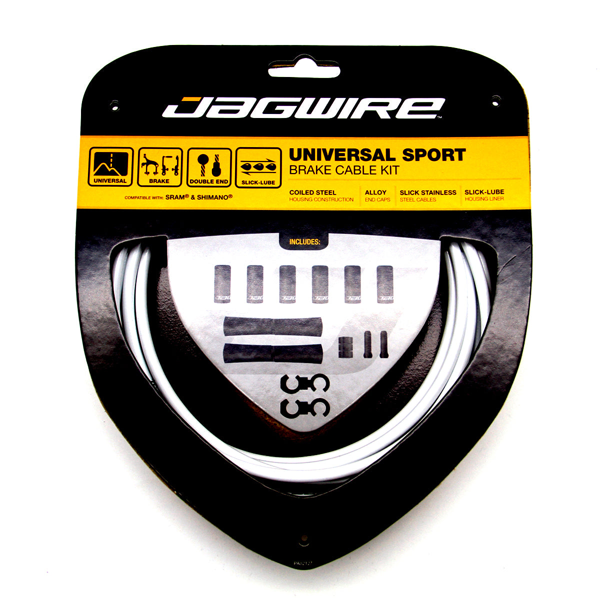 Brake Cable Set Universal Sport - White