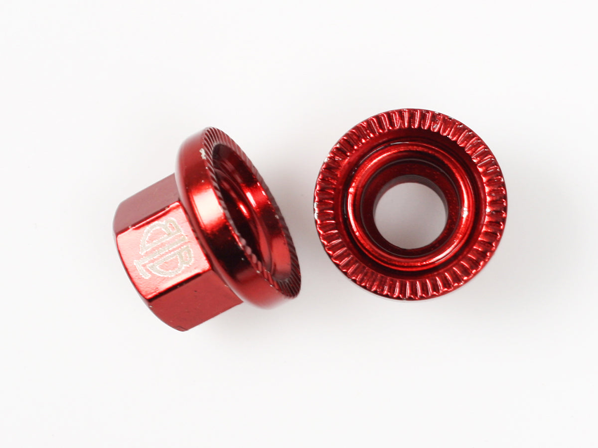 Track Nuts Axle Nut M9 Pair - VR - red