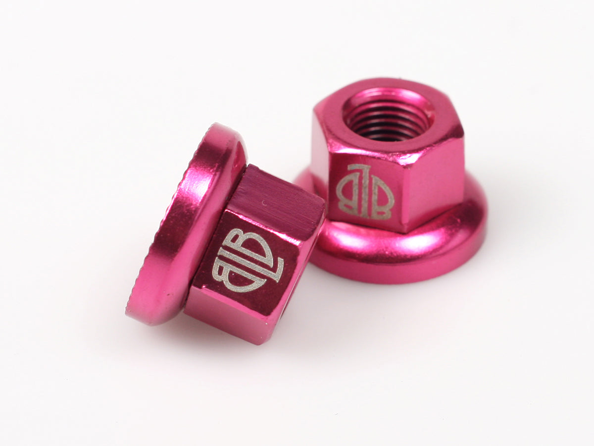 Track Nuts Axle Nut M10 Pair - HR - pink