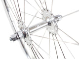 Singlespeed/Fixed Laufradsatz - silber poliert
