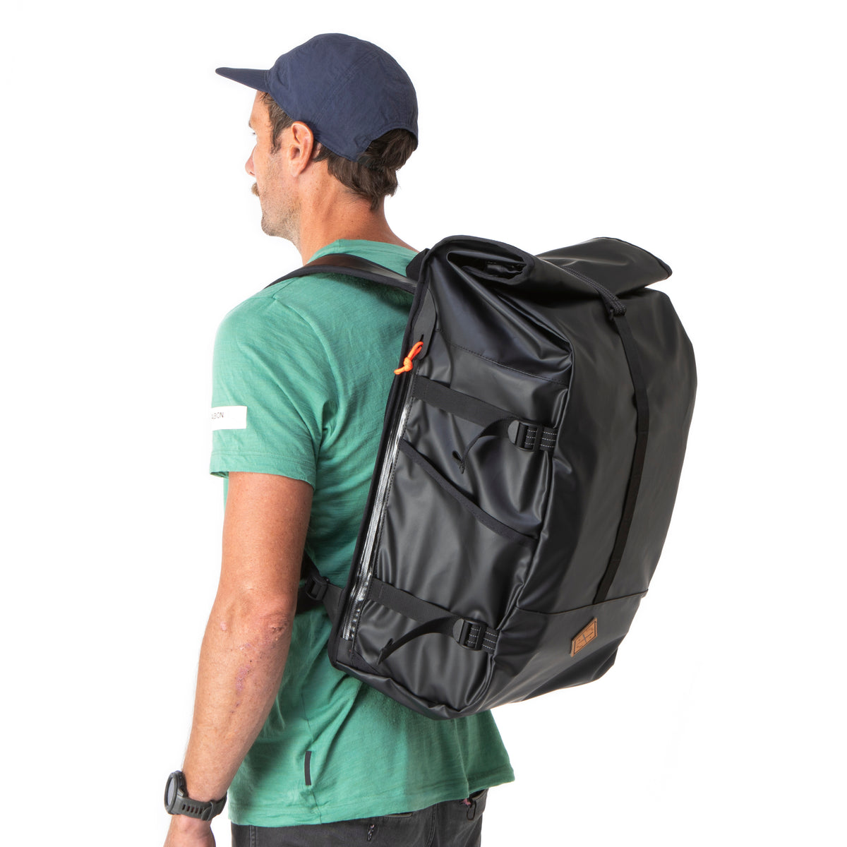 Roll Top 40 L Rucksack - schwarz