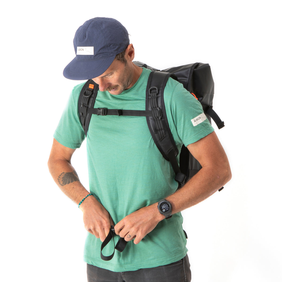 Roll Top 40 L Rucksack - schwarz