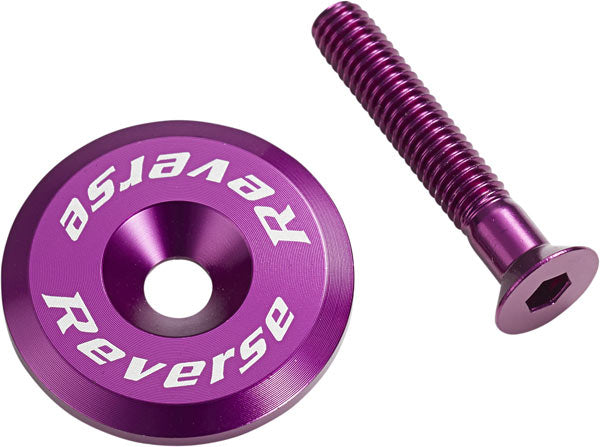 Steuersatzkappe mit Aluminiumschraube - purple Reverse