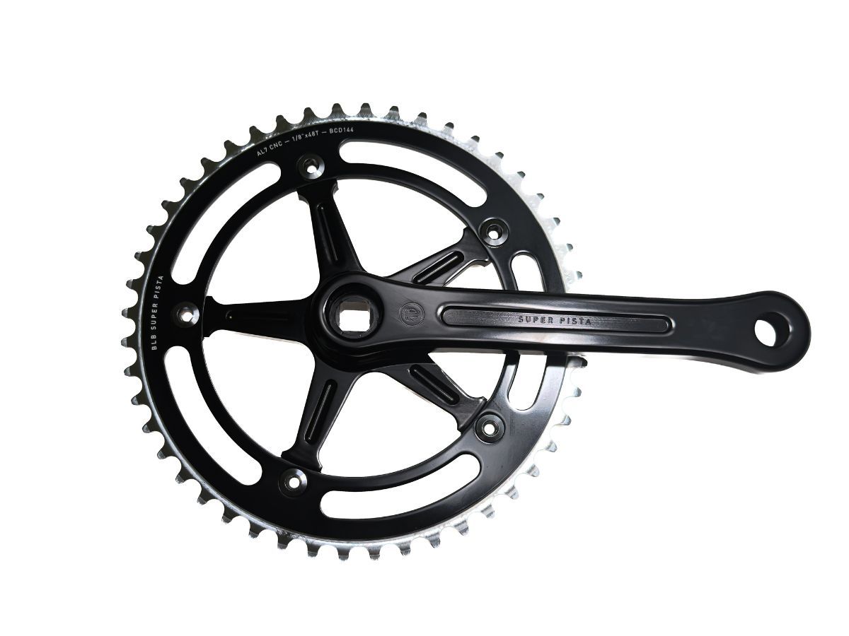 Super Pista Kurbelgarnitur 165mm - black