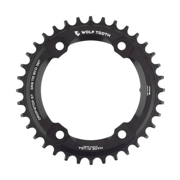 Shimano GRX Kettenblatt, 110 BCD Asymmetric, Drop-Stop ST - black