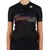 Maillot de cyclisme femme à manches courtes - Noir