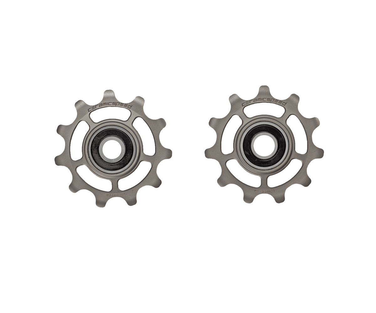 Titanium Pulley Wheels for Shimano 12s - Black