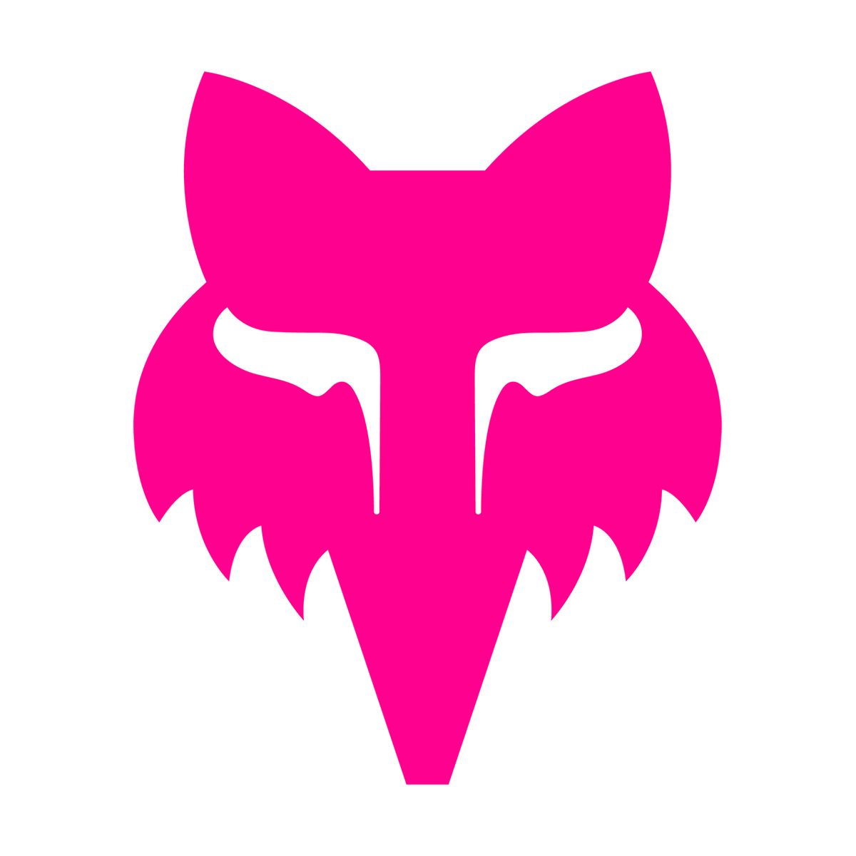 Sticker Fox Head - 18 cm - pink