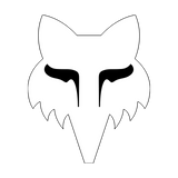 Sticker Fox Head - 6,4 cm - weiß