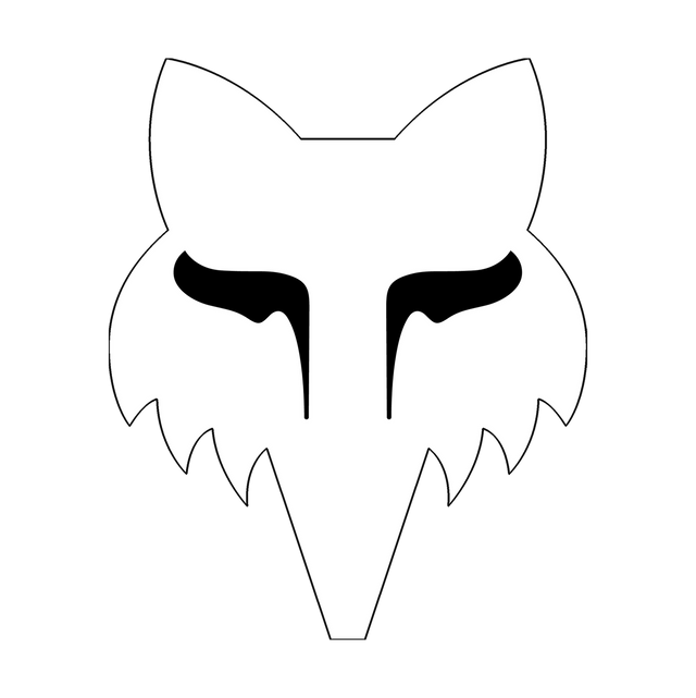 Sticker Fox Head - 6,4 cm - weiß