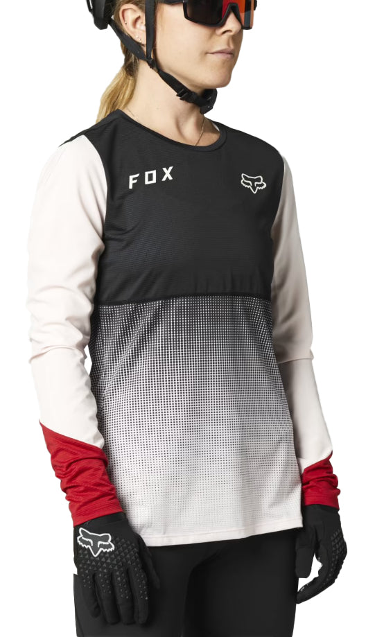 Women Flexair - Maglia a maniche lunghe da donna - Nero/Rosso