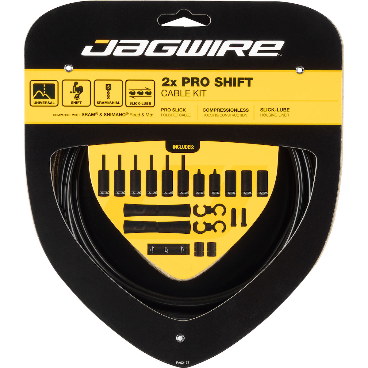 Schaltzugset 2x Pro Road & Mountain Shimano/SRAM - Schwarz