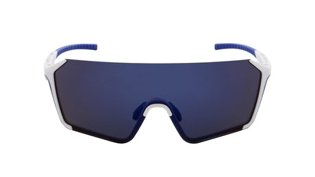 Jaden Zonnebril - Mat Wit&Blauw/Donkerblauw Revo