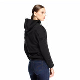 Daemon-X Safety Hoodie Full Zip WMN - Black/Black-White Dainese