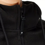 Daemon-X Safety Hoodie Full Zip WMN - Black/Black-White Dainese