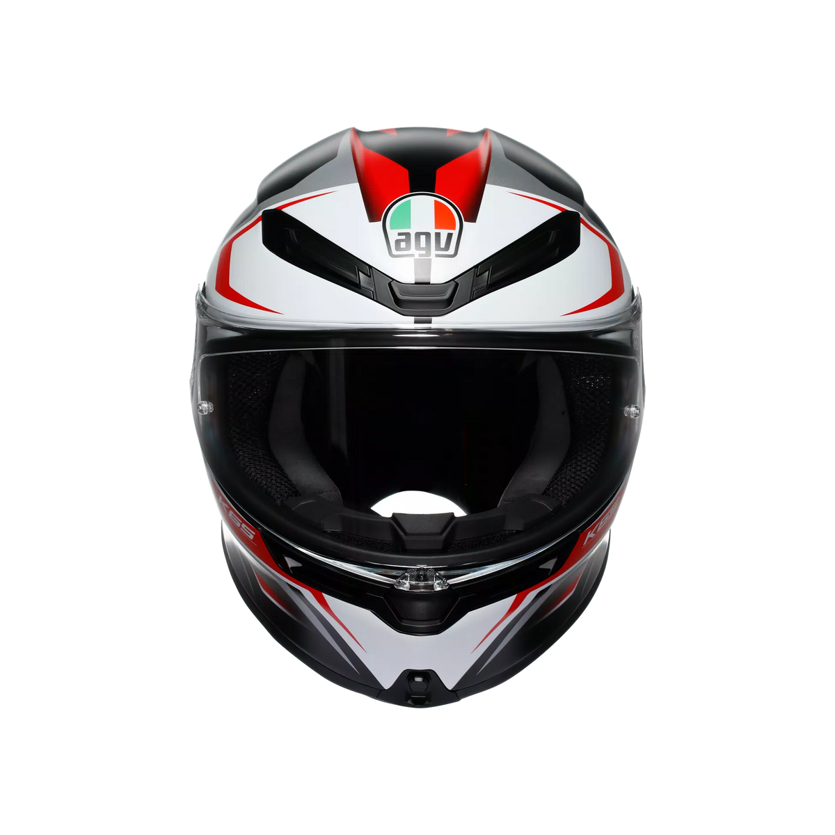 K6 S E2206, Integralhelm - Karve Matt Black/White/Red AGV