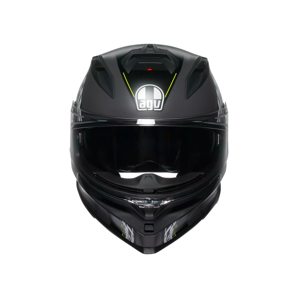 K7 S E2206, Integralhelm - Kyber Matt Grey/Yellow Fluo