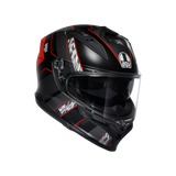 K7 S E2206, Integralhelm - Kyber Matt Zwart/Rood