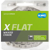Cadena X Flat 12/13 velocidades, 126 eslabones, encerada - plata