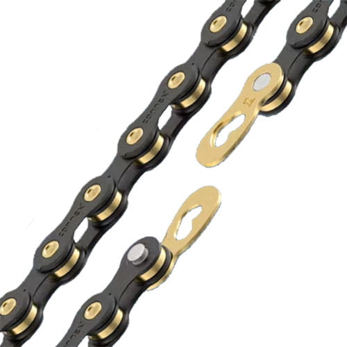 12sB chain, 1/2" x 11/128" 12-speed - black/gold 