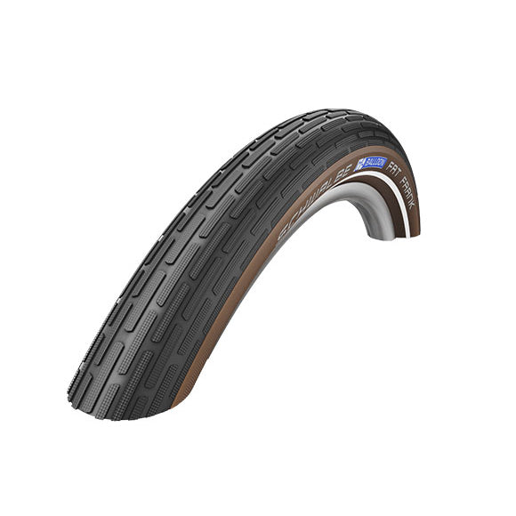Fat Frank Drahtreifen - 28x2.00 Zoll - K-Guard - Reflexstreifen - schwarz/coffee
