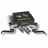 Race Pro Scheibenbremsen Set, 4 Kolben - silber/schwarz