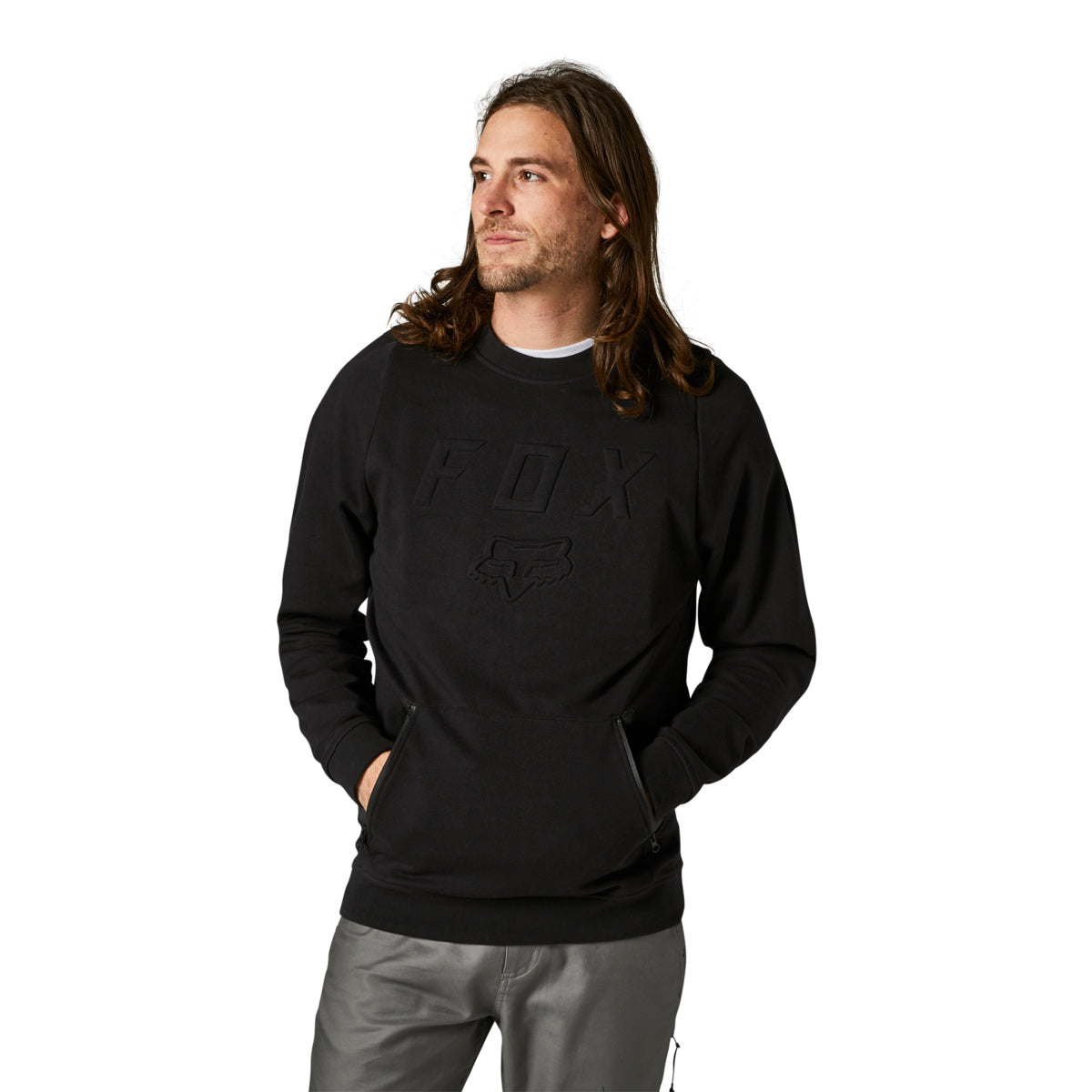 BACKLASH DWR CREW FLEECE - Schwarz