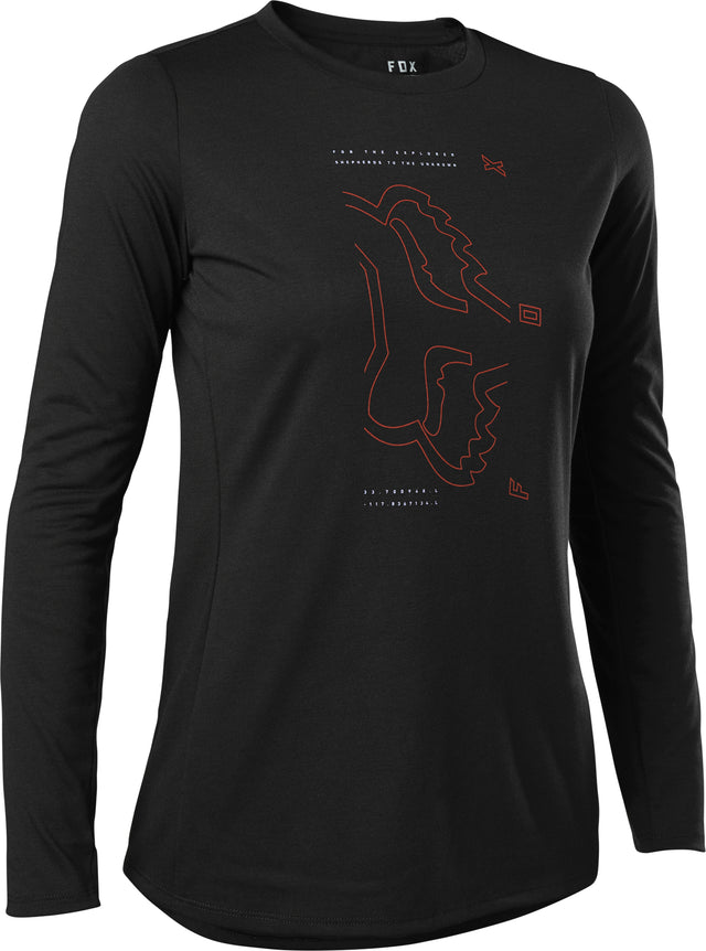 Women's Ranger Dr Long Sleeve Jersey - Black