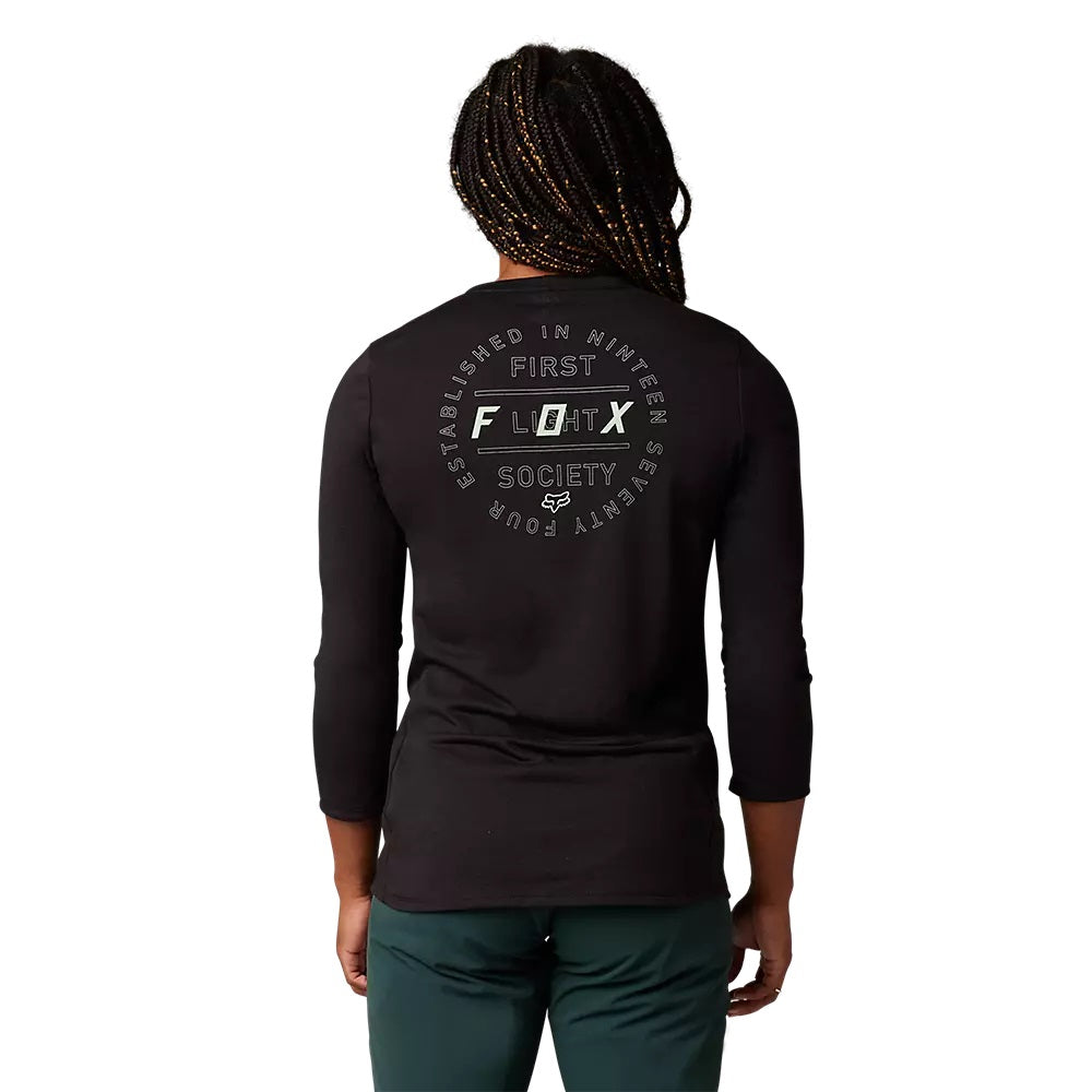 Womens Ranger Dr 3/4 Jrsy - black
