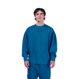 Wordmark Oversized Fleece Crew - Twilight Blue