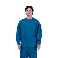 Wordmark Oversized Fleece Crew - Twilight Blue