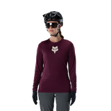 Maillot à manches longues Ranger Fox Head pour femmes - Rouge foncé