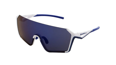Jaden Zonnebril - Mat Wit&Blauw/Donkerblauw Revo