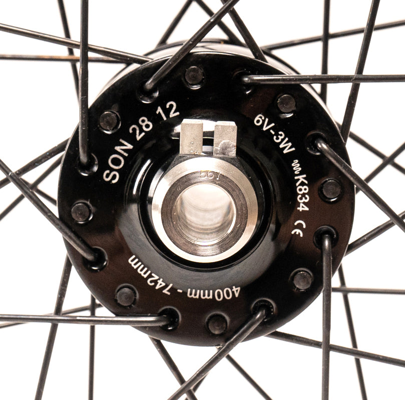 Laufrad SON 28 12 disc center lock + DT G540 db 32h