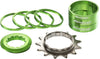 Singlespeed Kit 13T Sprocket + 7 Spacers - green 