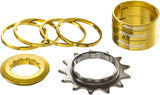 Singlespeed Kit 13T Sprocket + 7 Spacers - gold