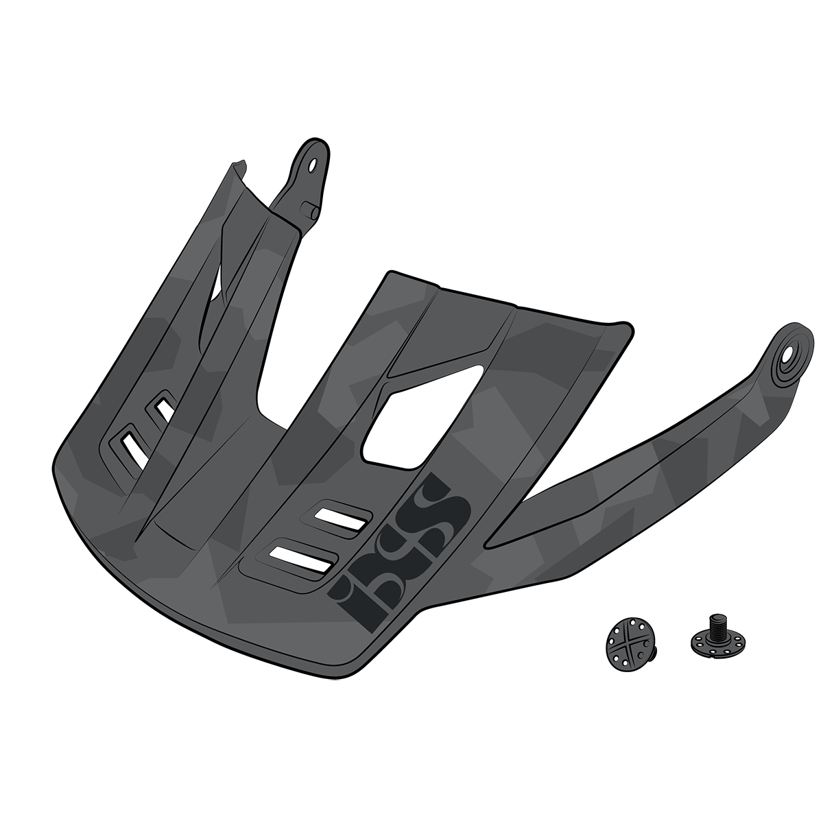 Visiera di ricambio per il casco Trigger FF - Black Camo