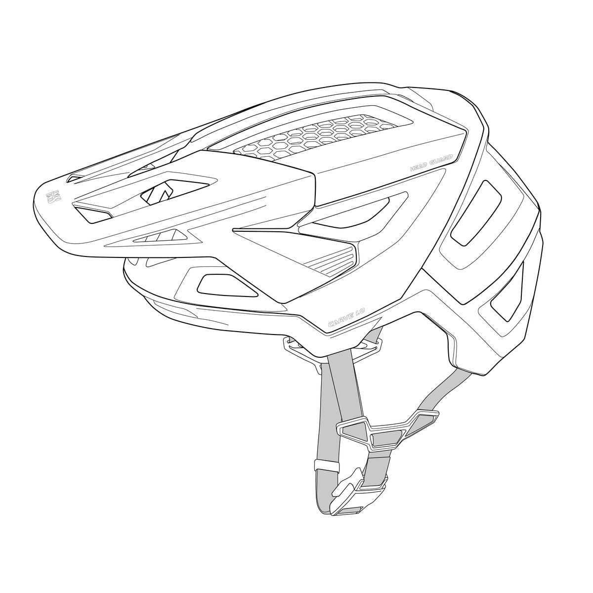 Carve 1.0 MIPS Chin Strap Set - off white
