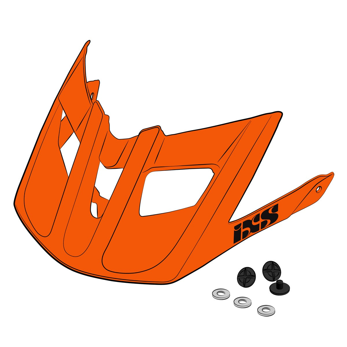 Visor + Pins Trail EVO SM-XLW - orange